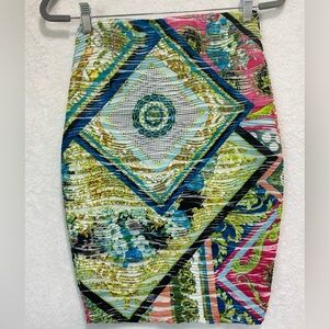 Colorful Geometric Print Women's Pencil Skirt